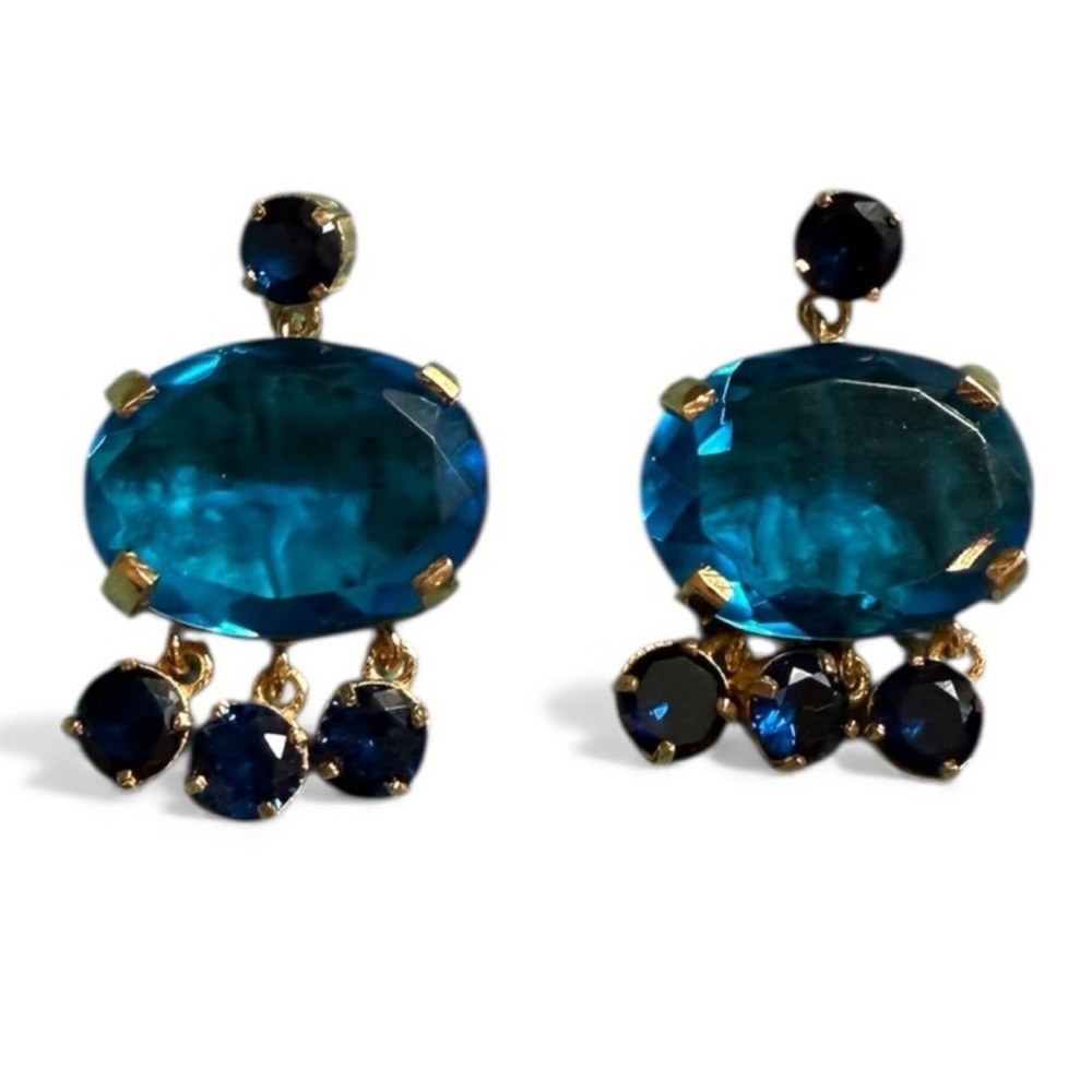 NWOT Latelita Blue Statement Earings